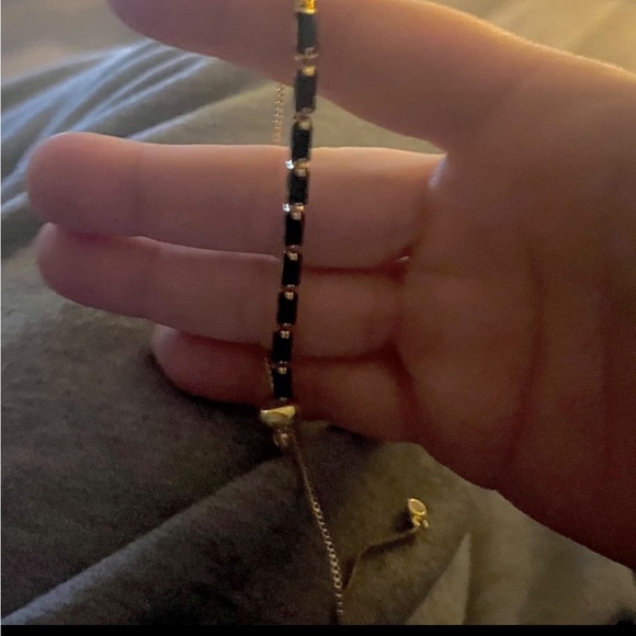 Neiman Marcus 14kt Plated Midnight Black Tennis Bracelet - Picture 2 of 5